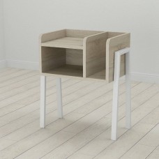 Тумба модульна Ferrum-decor Амелі 540x450x320 метал Білий ДСП Сонома 16 мм (FRD-103014)