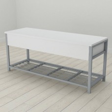 Банкетка з ящиком Ferrum-decor Дрейк 1 550x1000x400 метал Сірий ДСП Біле 16 мм (FRD-103059)