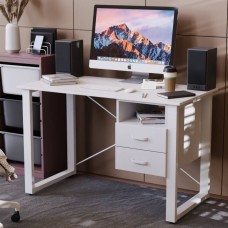 Письмовий стіл із ящиками Ferrum-decor Оскар 750x1200x600 метал Білий ДСП Біле 16 мм (FRD-103220)