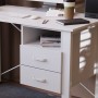 Письменный стол с ящиками Ferrum-decor Оскар 750x1400x600 металл Белый ДСП Белое 16 мм (FRD-103241)