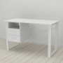 Письменный стол с ящиками Ferrum-decor Оскар 750x1400x600 металл Белый ДСП Белое 16 мм (FRD-103241)