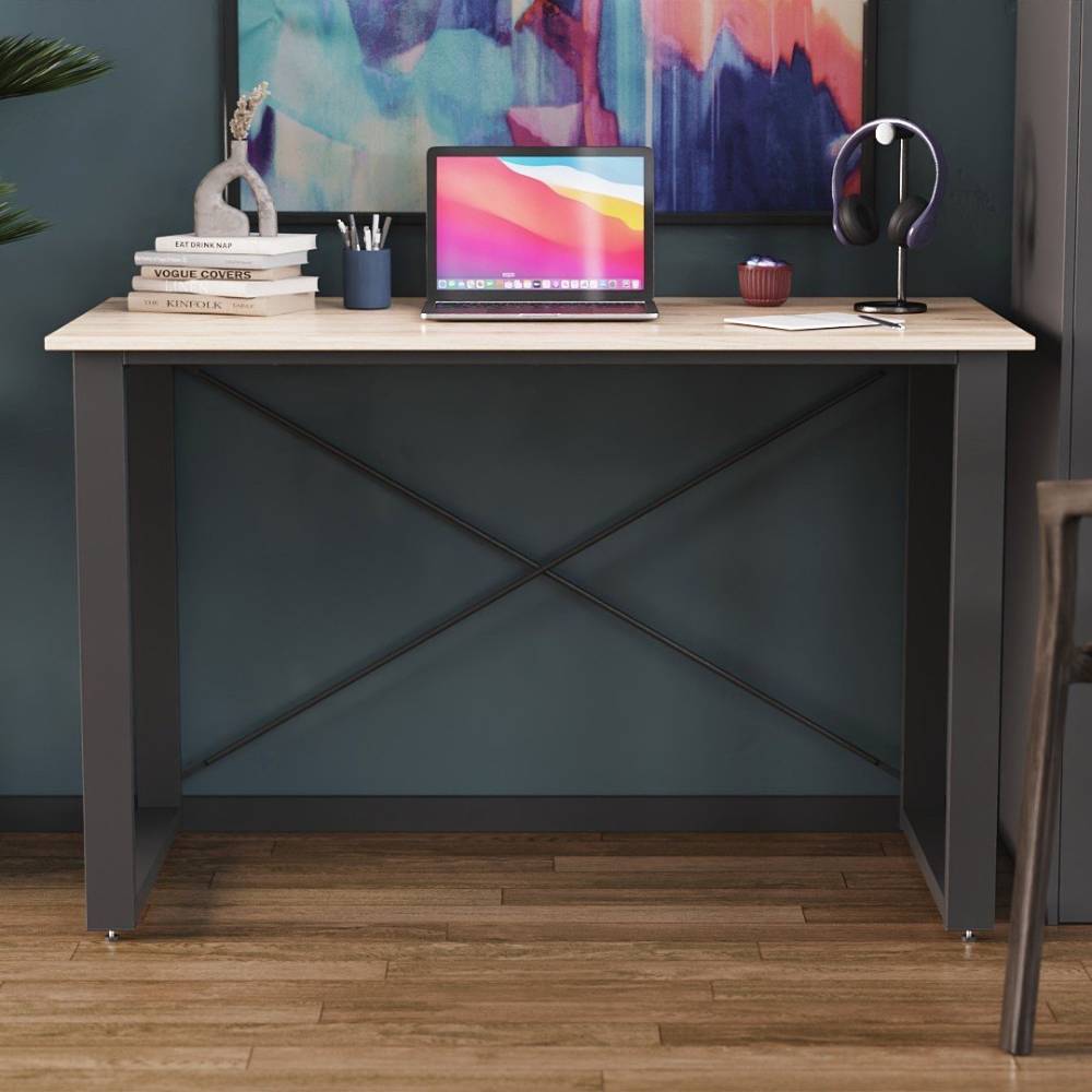 Письменный стол Ferrum-decor Драйв 750x1200x600 Черный металл ДСП Дуб Сан-Марино 16 мм (FRD-103109)