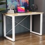 Письменный стол Ferrum-decor Драйв 750x1400x700 Белый металл ДСП Дуб Артизан 32 мм (FRD-103420)