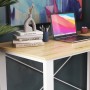 Письменный стол Ferrum-decor Драйв 750x1400x700 Белый металл ДСП Дуб Артизан 32 мм (FRD-103420)