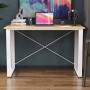 Письменный стол Ferrum-decor Драйв 750x1400x700 Белый металл ДСП Дуб Артизан 32 мм (FRD-103420)