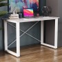 Письменный стол Ferrum-decor Драйв 750x1000x600 Белый металл ДСП Бетон 16 мм (FRD-103107)