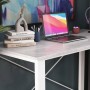 Письменный стол Ferrum-decor Драйв 750x1000x600 Белый металл ДСП Бетон 16 мм (FRD-103107)