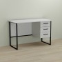 Письменный стол Ferrum-decor Гарри 75x120x60 черный ДСП Белое 16мм (FRD-103531)