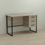 Письменный стол Ferrum-decor Гарри 75x120x60 черный ДСП Дуб Сонома 16мм (FRD-103532)
