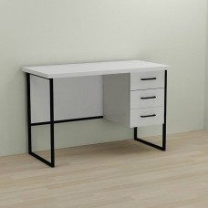 Письмовий стіл Ferrum-decor Гаррі 76x120x70 чорний ДСП Біле 32мм (FRD-103556)