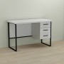 Письменный стол Ferrum-decor Гарри 76x140x70 черный ДСП Белое 32мм (FRD-103566)