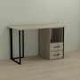 Письменный стол Ferrum-decor Отто 75x140x60 черный ДСП Дуб Сонома 16мм (FRD-103582)