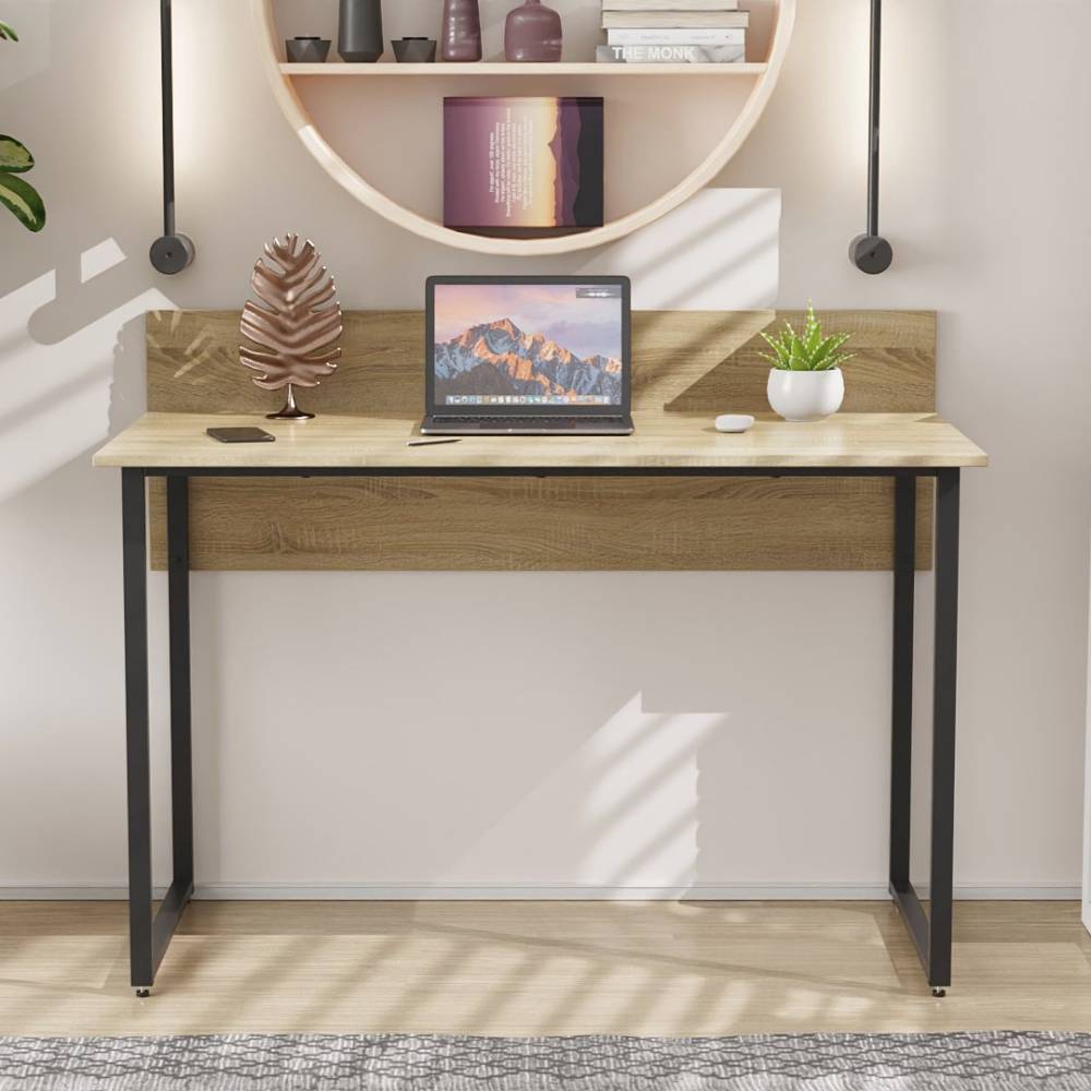 Письменный стол Ferrum-decor Скай 75x100x60 черный ДСП Дуб Сонома 16мм (FRD-103612)