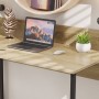 Письменный стол Ferrum-decor Скай 75x100x60 черный ДСП Дуб Сонома 16мм (FRD-103612)
