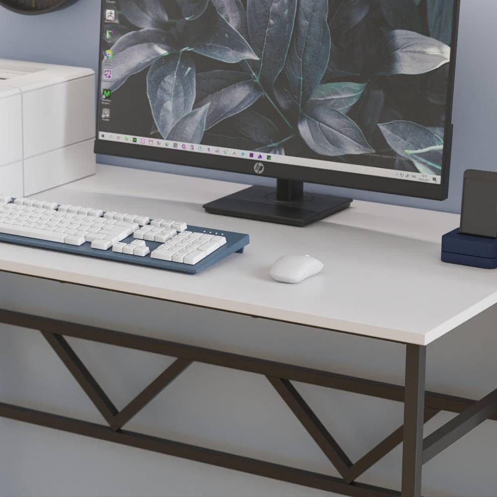 Письменный стол Ferrum-decor Раян 75x100x60 черный ДСП Белое 16мм (FRD-103671)