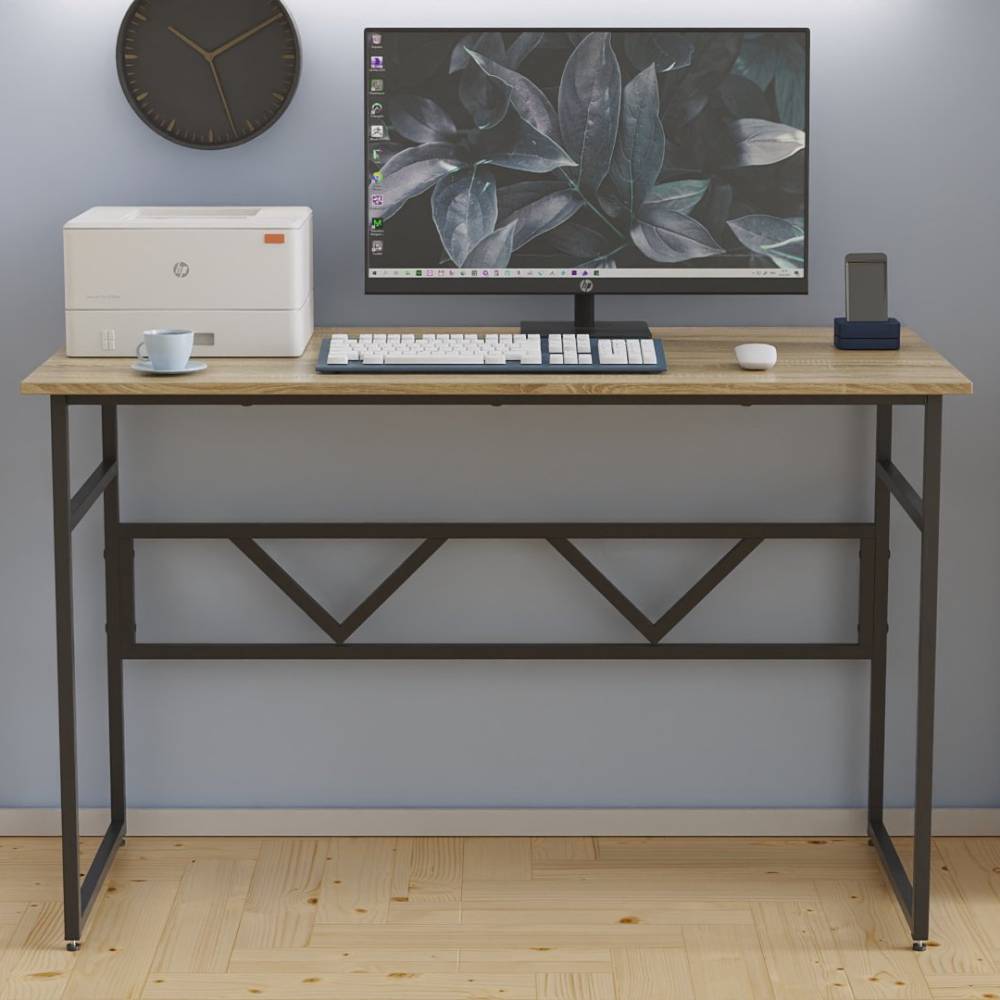 Письменный стол Ferrum-decor Раян 75x100x60 черный ДСП Дуб Сонома 16мм (FRD-103672)