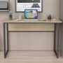 Письменный стол Ferrum-decor Коди 75x120x60 черный ДСП Дуб Сонома 16мм (FRD-103742)