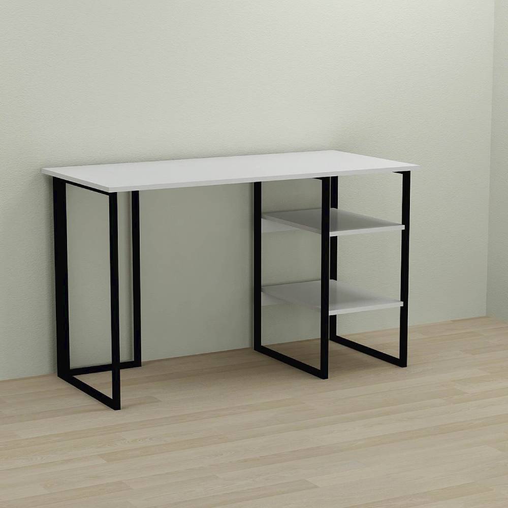 Письменный стол Ferrum-decor Кевин 75x140x60 черный ДСП Белое 16мм (FRD-103809)