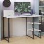 Письменный стол Ferrum-decor Кевин 75x140x60 черный ДСП Белое 16мм (FRD-103809)