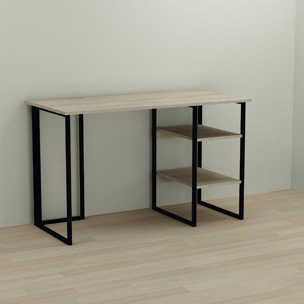Письменный стол Ferrum-decor Кевин 75x140x60 черный ДСП Дуб Сонома 16мм (FRD-103810)