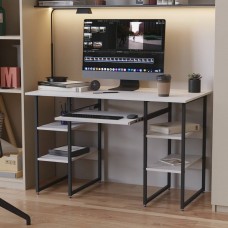 Письмовий стіл Ferrum-decor Тім 75x140x70 чорний ДСП Біле 16мм (FRD-103980)
