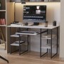 Письменный стол Ferrum-decor Тим 75x140x60 черный ДСП Белое 16мм (FRD-103960)
