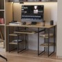 Письменный стол Ferrum-decor Тим 75x120x70 черный ДСП Дуб Сонома 16мм (FRD-103971)