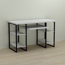 Письмовий стіл Ferrum-decor Тім 76x140x70 чорний ДСП Біле 32мм (FRD-103985)