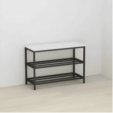 Банкетка універсальна Ferrum-decor Слайм 45x63x26 чорний ДСП Біле 16мм (FRD-104070)