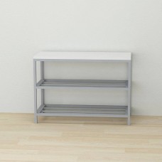 Банкетка універсальна Ferrum-decor Слайм 45x63x26 сірий ДСП Біле 16мм (FRD-104080)