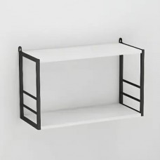 Книжкова полиця універсальна Ferrum-decor Стим 1 38x63x26 чорний ДСП Біле 16мм (FRD-104085)