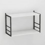 Книжкова полиця універсальна Ferrum-decor Стим 1 38x63x26 чорний ДСП Біле 16мм (FRD-104085)