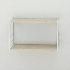 Книжкова полиця універсальна Ferrum-decor Стім 1 38x63x26 білий ДСП Дуб Сонома 16мм (FRD-104094)
