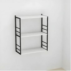 Книжкова полиця універсальна Ferrum-decor Стим 2 74x63x26 чорний ДСП Біле 16мм (FRD-104103)