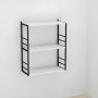 Книжная полка универсальная Ferrum-decor Стим 2 74x63x26 черный ДСП Белое 16мм (FRD-104103)
