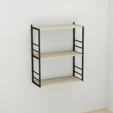 Книжкова полиця універсальна Ferrum-decor Стім 2 74x63x26 чорний ДСП Дуб Сонома 16мм (FRD-104106)