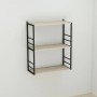 Книжкова полиця універсальна Ferrum-decor Стім 2 74x63x26 чорний ДСП Дуб Сонома 16мм (FRD-104106)