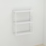 Книжкова полиця універсальна Ferrum-decor Стім 2 74x63x26 білий ДСП Біле 16мм (FRD-104109)