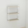 Книжкова полиця універсальна Ferrum-decor Стім 2 74x63x26 білий ДСП Дуб Сонома 16мм (FRD-104112)