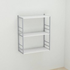 Книжкова полиця універсальна Ferrum-decor Стім 2 74x63x26 сірий ДСП Біле 16мм (FRD-104115)