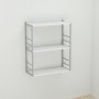 Книжкова полиця універсальна Ferrum-decor Стім 2 74x63x26 сірий ДСП Біле 16мм (FRD-104115)