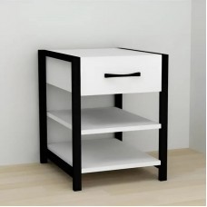 Тумба універсальна Ferrum-decor Вів'єн 1/2 50x41x40 чорний ДСП Біле 16мм (FRD-104121)