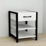 Тумба универсальная Ferrum-decor Вивьен 1/2 50x41x40 черный ДСП Белое 16мм (FRD-104121)