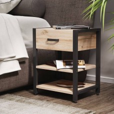 Тумба універсальна Ferrum-decor Вів'єн 1/2 50x41x40 чорний ДСП Дуб Сан-Марино 16мм (FRD-104122)