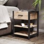 Тумба універсальна Ferrum-decor Вів'єн 1/2 50x41x40 чорний ДСП Дуб Сан-Марино 16мм (FRD-104122)