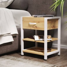 Тумба універсальна Ferrum-decor Вів'єн 1/2 50x41x40 білий ДСП Дуб Артизан 16мм (FRD-104129)