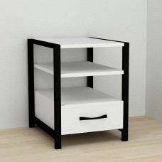 Тумба універсальна Ferrum-decor Вів'єн 1/1 50x41x40 чорний ДСП Біле 16мм (FRD-104139)