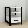 Тумба универсальная Ferrum-decor Вивьен 1/1 50x41x40 черный ДСП Белое 16мм (FRD-104139)