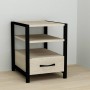 Тумба универсальная Ferrum-decor Вивьен 1/1 50x41x40 черный ДСП Дуб Сонома 16мм (FRD-104142)