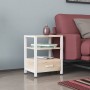 Тумба універсальна Ferrum-decor Вів'єн 1/1 50x41x40 білий ДСП Дуб Сан-Марино 16мм (FRD-104146)